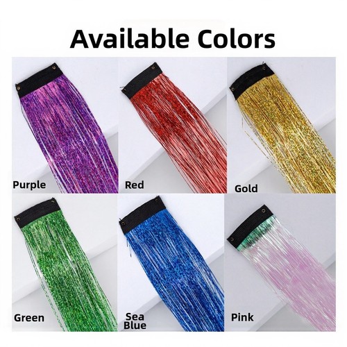 Vivid glossy hair extensions - hair,
